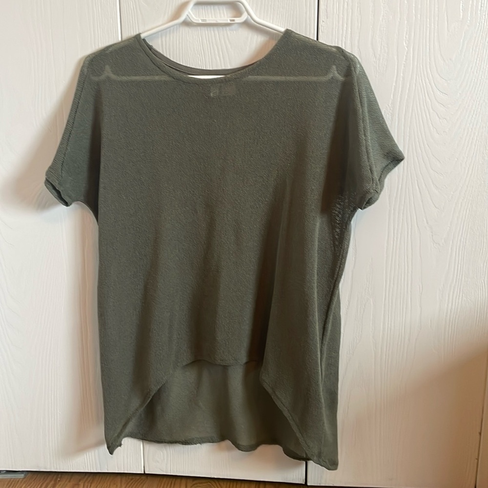 Pale green sheer top